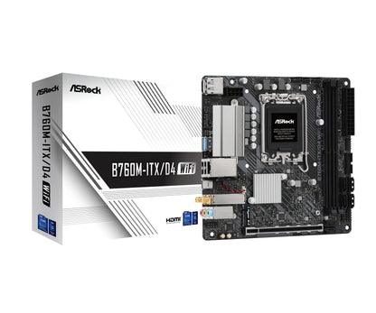 ASRock B760M-ITX/D4 WIFI, Intel B760, 1700, Mini ITX, 2 DDR4, HDMI, DP, Wi-Fi 6E, GB LAN, PCIe4, 1x M.2