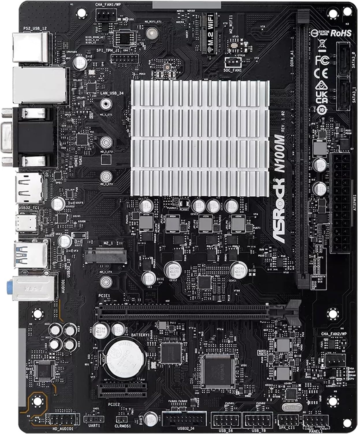 ASROCK N100M NA (CPU intégré) micro ATX