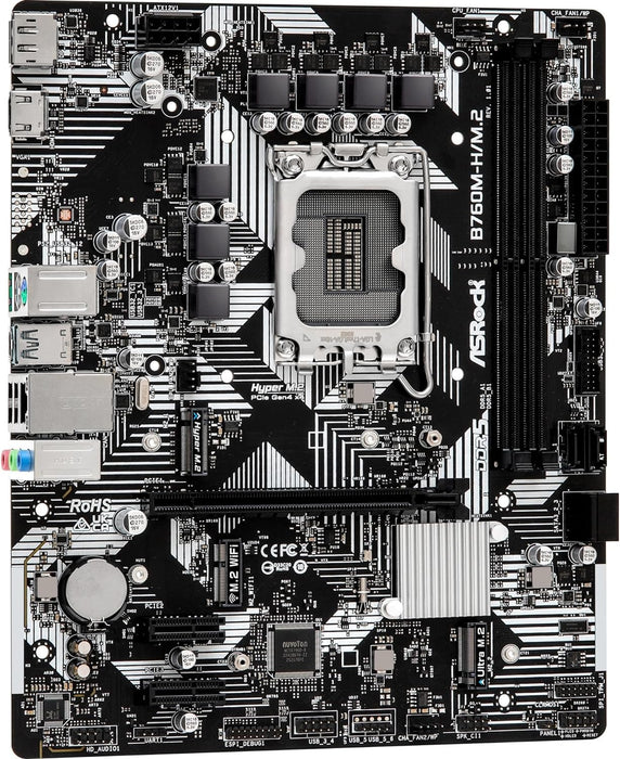 ASRock B760M-H/M.2 DDR5 (Intel LGA 1700) Micro ATX