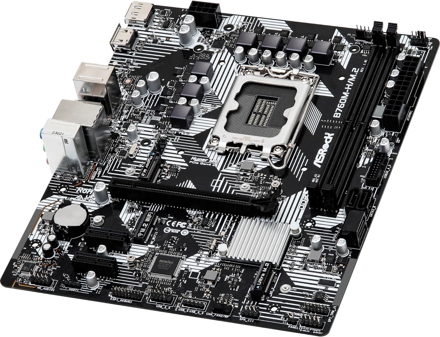 ASRock B760M-H/M.2 DDR5 (Intel LGA 1700) Micro ATX