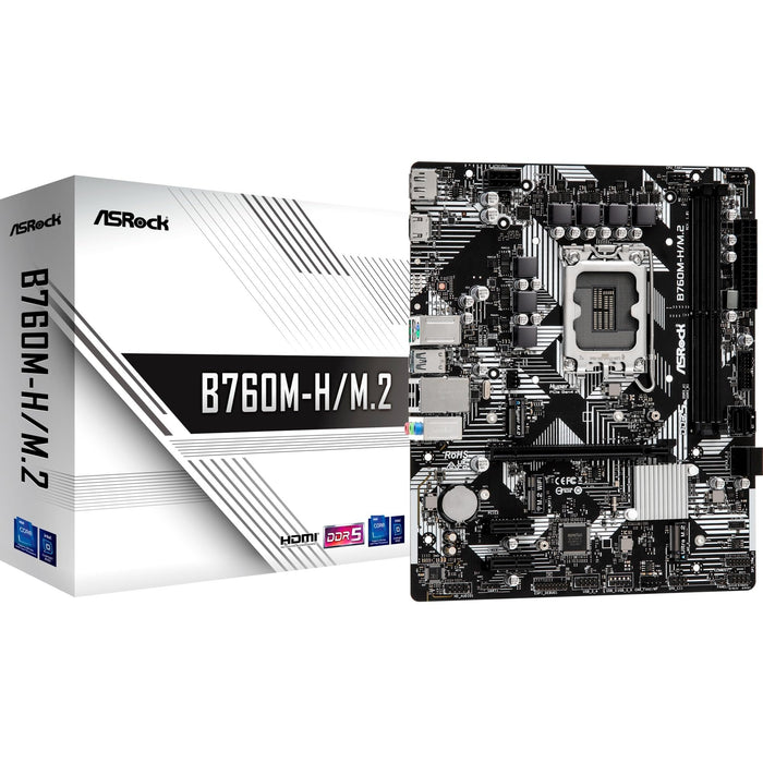 ASRock B760M-H/M.2 DDR5 (Intel LGA 1700) Micro ATX