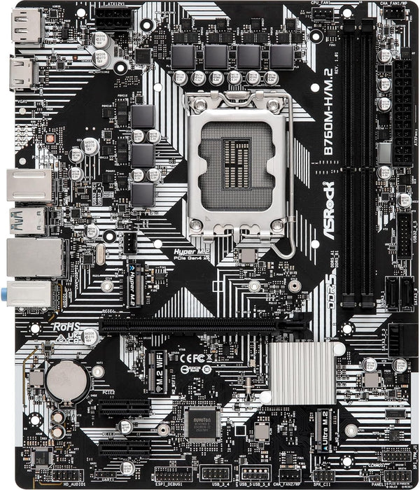 ASRock B760M-H/M.2 DDR5 (Intel LGA 1700) Micro ATX