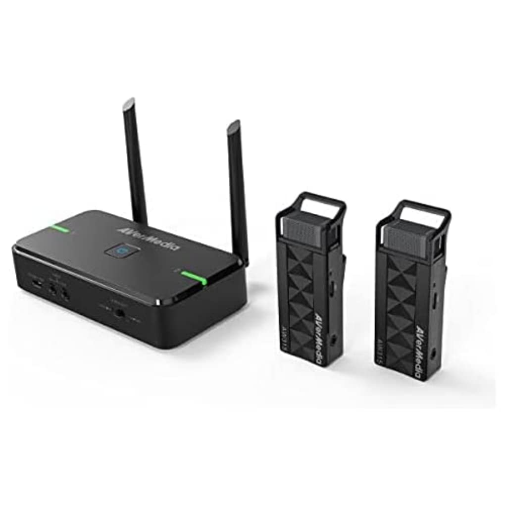 AVerMedia 2 x Wireless Teacher and Trainer Pickups without Charging Base/Storage 15-20m Anti-Interference Noise Cancelling AW315