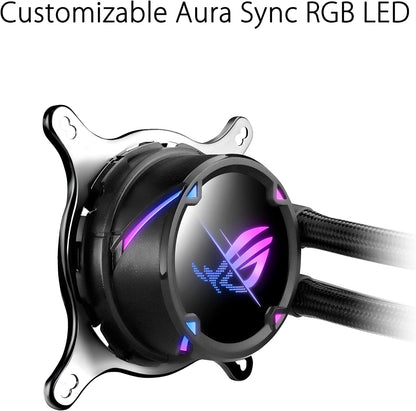 ASUS ROG STRIX LC II 120 ARGB All-in-One CPU-Wasserkühlung (Aura Sync ARGB Beleuchtung, adressierbarer ROG 120 mm RGB-Lüfter, schwarz) 1 Lüfter ROG Strix LC II ARGB