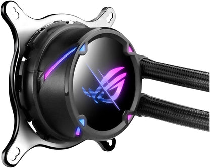 ASUS ROG STRIX LC II 120 ARGB All-in-One CPU-Wasserkühlung (Aura Sync ARGB Beleuchtung, adressierbarer ROG 120 mm RGB-Lüfter, schwarz) 1 Lüfter ROG Strix LC II ARGB