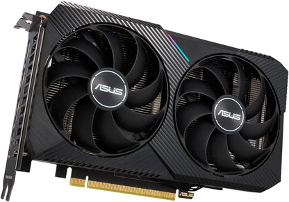 ASUS GeForce Dual RTX 3050 8GB OC Edition Gaming Grafikkarte (NVIDIA Ampere, GDDR6 Speicher, PCIe 4.0, 1x HDMI 2.1, 3X DisplayPort 1.4a, DUAL-RTX3050-O8G) 3304807664, Schwarz OC Edition DUAL RTX 3050