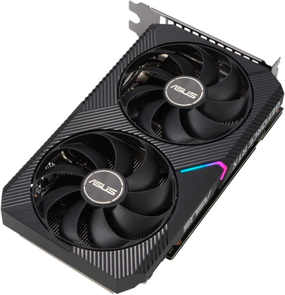 ASUS GeForce Dual RTX 3050 8GB OC Edition Gaming Grafikkarte (NVIDIA Ampere, GDDR6 Speicher, PCIe 4.0, 1x HDMI 2.1, 3X DisplayPort 1.4a, DUAL-RTX3050-O8G) 3304807664, Schwarz OC Edition DUAL RTX 3050