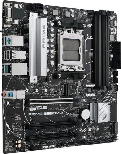 ASUS Prime B650M-A CSM Mainboard Sockel AMD AM5 (Ryzen 7000, micro-ATX, DDR5 Speicher, PCIe 5.0, WiFi 2.5G Ethernet, BIOS Flashback, USB 3.2 Gen 2, Aura Sync)