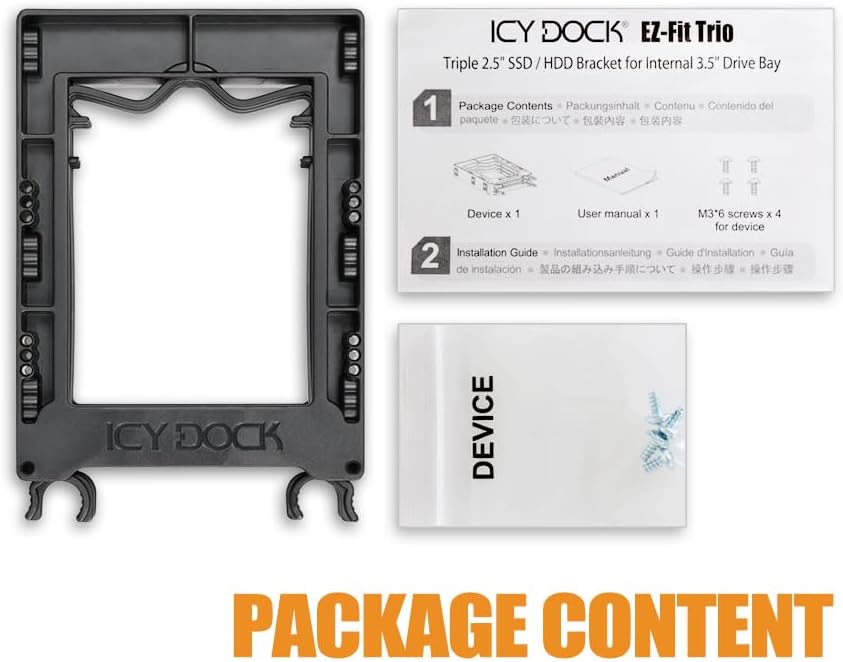 `Einbaurahmen IcyDock 3x6,3cm IDE/SATA in 3,5 HDD`