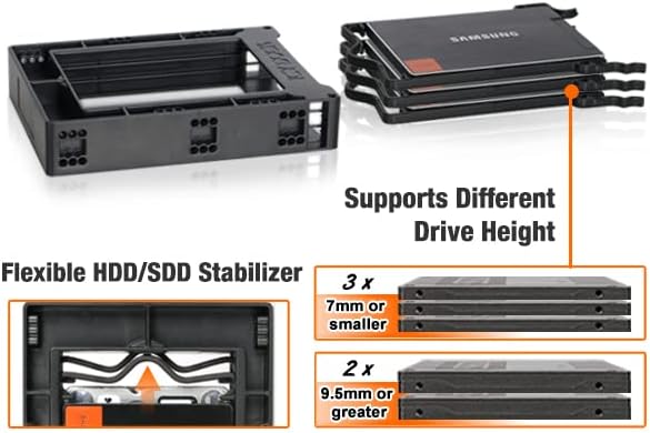 `Einbaurahmen IcyDock 3x6,3cm IDE/SATA in 3,5 HDD`