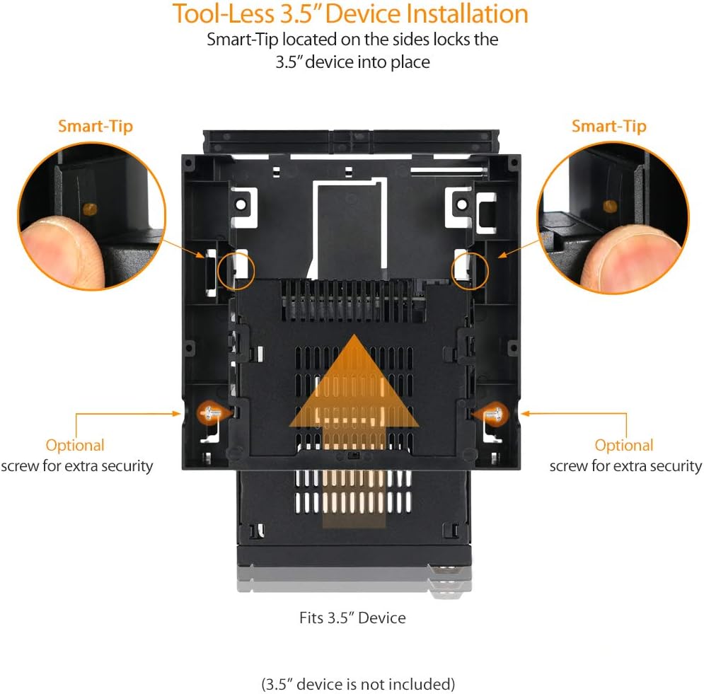 ICY DOCK 5.25” Ext. Bay to 3.5” HDD/Device Bay + Ultra Slim ODD Bay Mounting Kit Bracket Adapter | Flex-FIT Duo MB343SPO