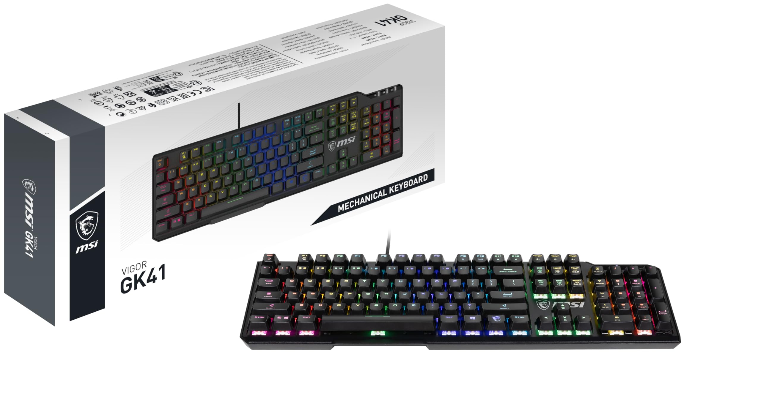 `MSI Vigor GK-41 LR Gaming Keyboard, verkabelt`
