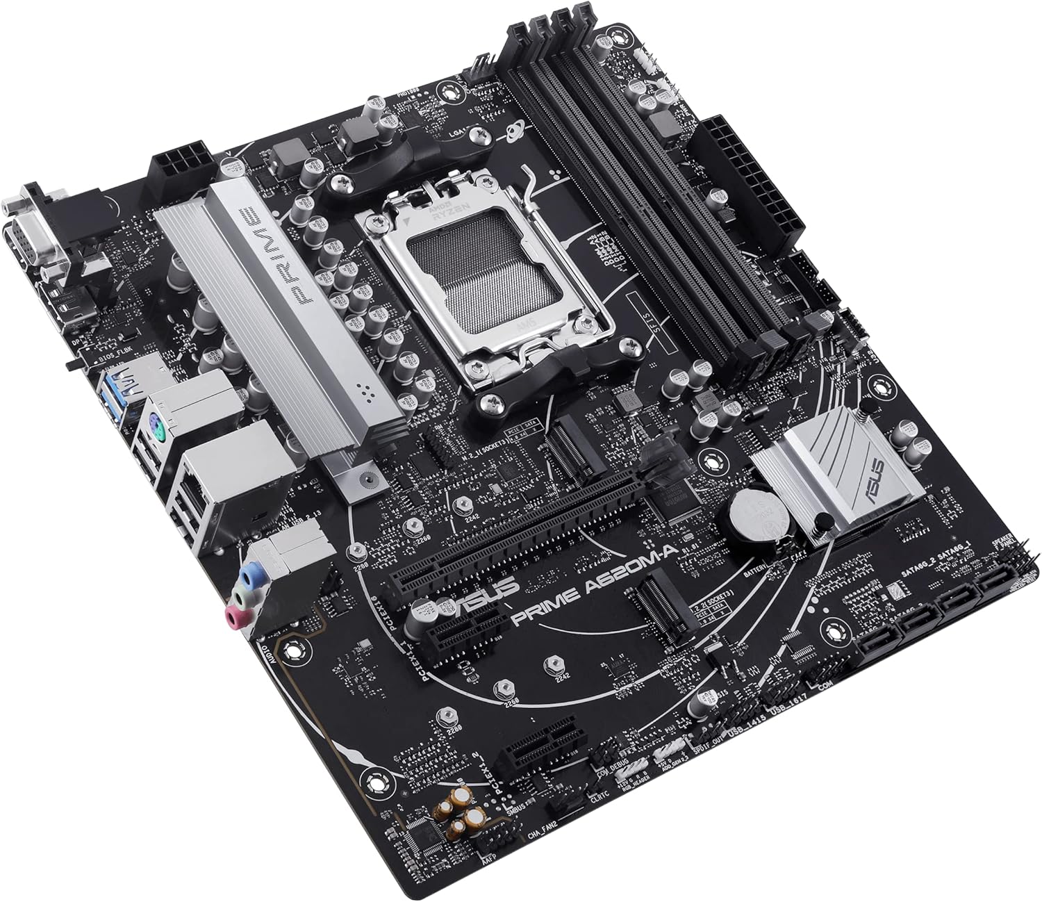 ASUS Prime A620M-A-CSM Mainboard Sockel AMD A620 (Ryzen 7000, micro-ATX, DDR5 Speicher, PCIe 4.0, BIOS Flashback, USB 3.2 Gen 2, Aura Sync