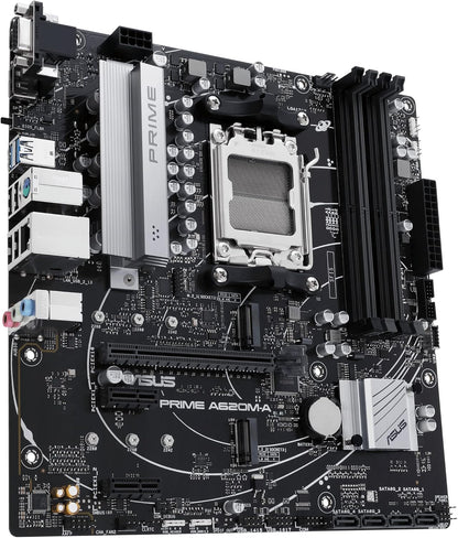 ASUS Prime A620M-A-CSM Mainboard Sockel AMD A620 (Ryzen 7000, micro-ATX, DDR5 Speicher, PCIe 4.0, BIOS Flashback, USB 3.2 Gen 2, Aura Sync