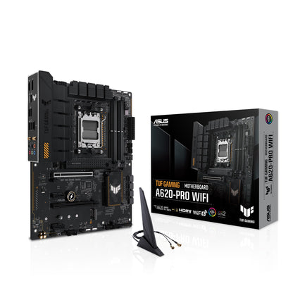 ASUS TUF GAMING A620M-PRO WIFI Mainboard Sockel AMD A620 (Ryzen 7000, ATX, DDR5 Speicher, PCIe 4.0, Wi-Fi 6, USB 3.2 Gen 2, Aura Sync