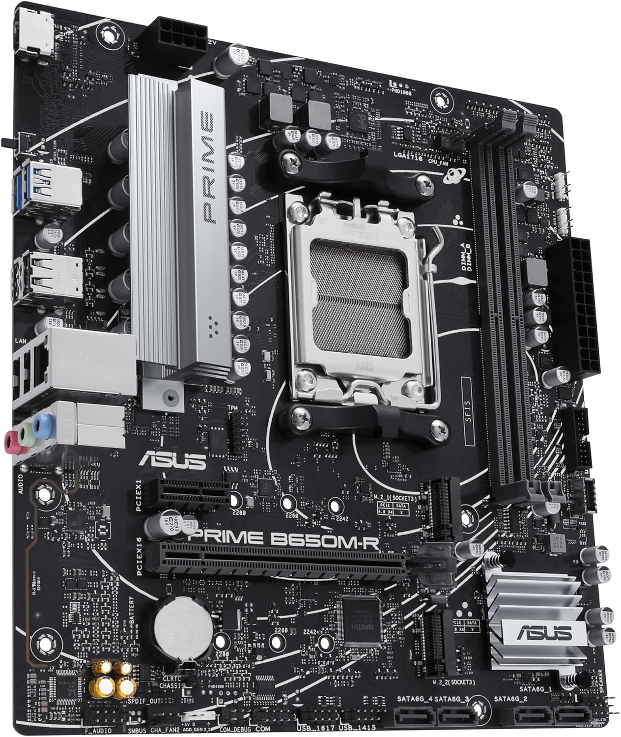 Asus PRIME B650M-R, AMD B650, AM5, Micro ATX, 2 DDR5, HDMI, 2.5G LAN, PCIe4, 2x M.2