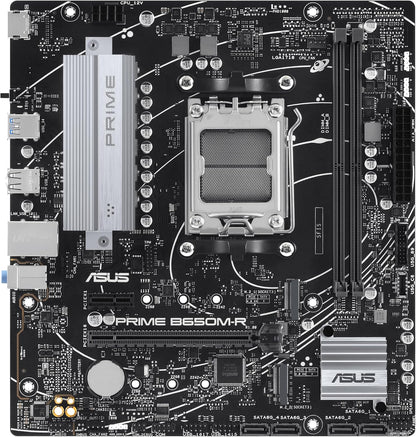Asus PRIME B650M-R, AMD B650, AM5, Micro ATX, 2 DDR5, HDMI, 2.5G LAN, PCIe4, 2x M.2