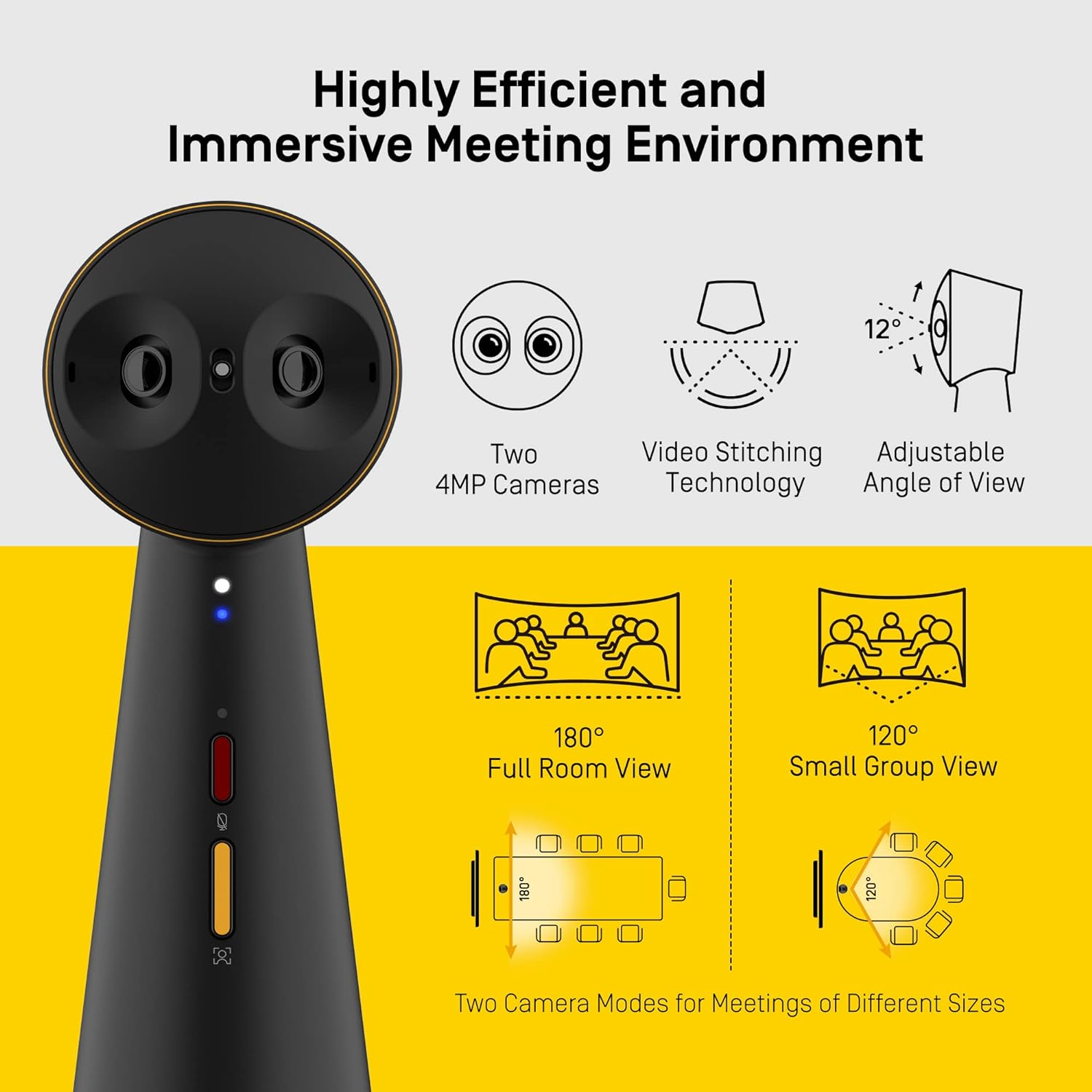 Ipevo KFT Konferenzkamera Totem 180 6.4MP Mikro