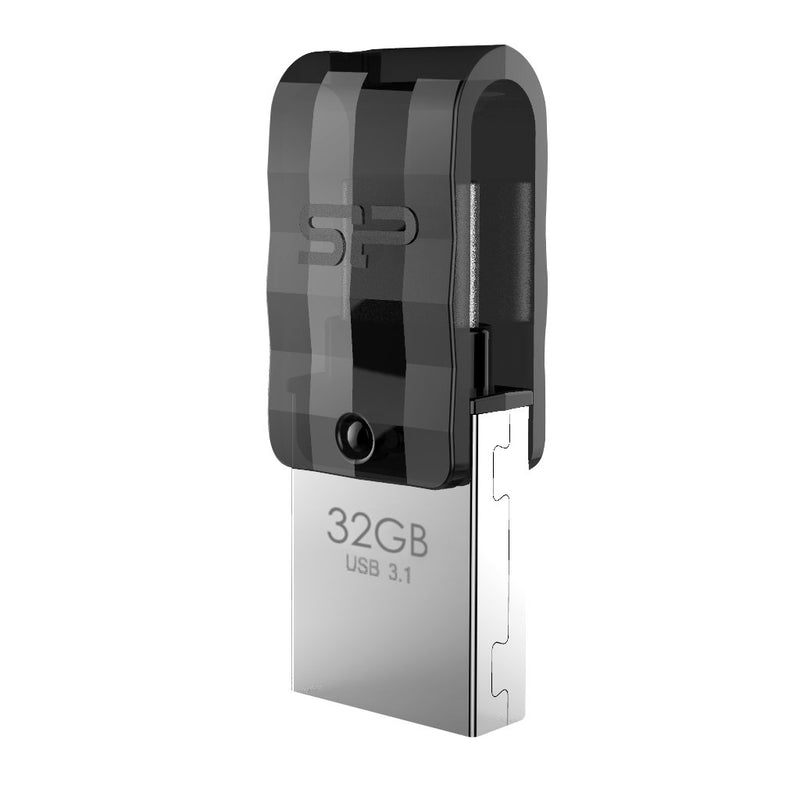 USB Flash Drive 32 Gb USB 3.1 and Type C - Dual, Mobile C31 - Protected against water, vibration, and dust by Silicon Power