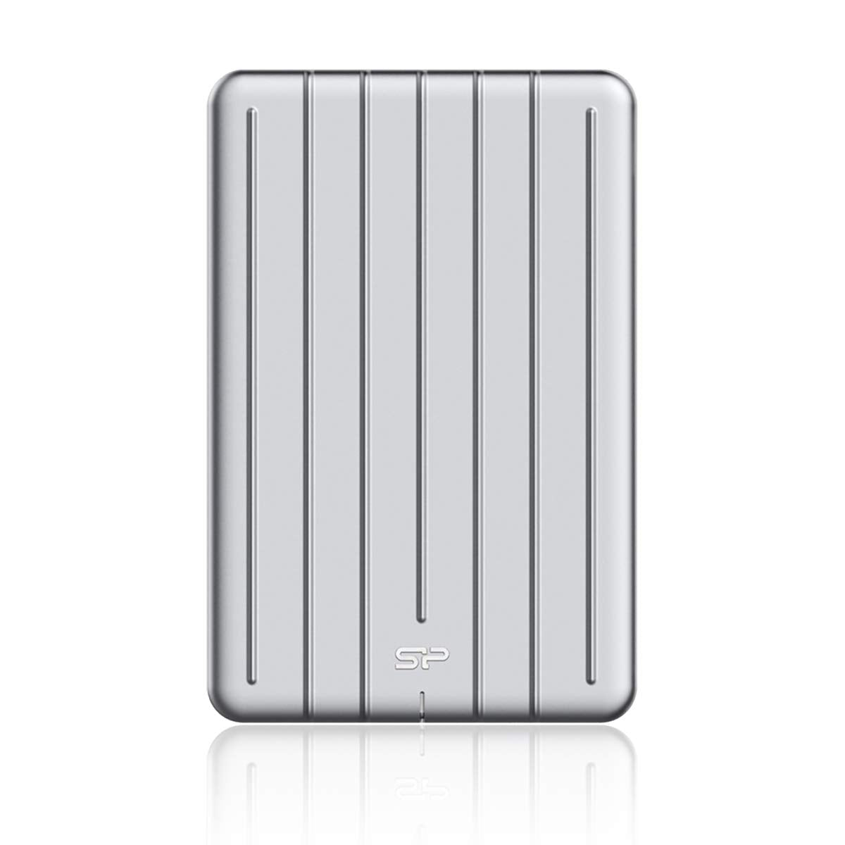 Silicon Power 2TB Rugged Portable Hard Drive, 100% Aluminium Slim Case ( 12 mm.), LED Indicator, Shockproof up to 1.22m, Type C to USB 3.1 2 Tb