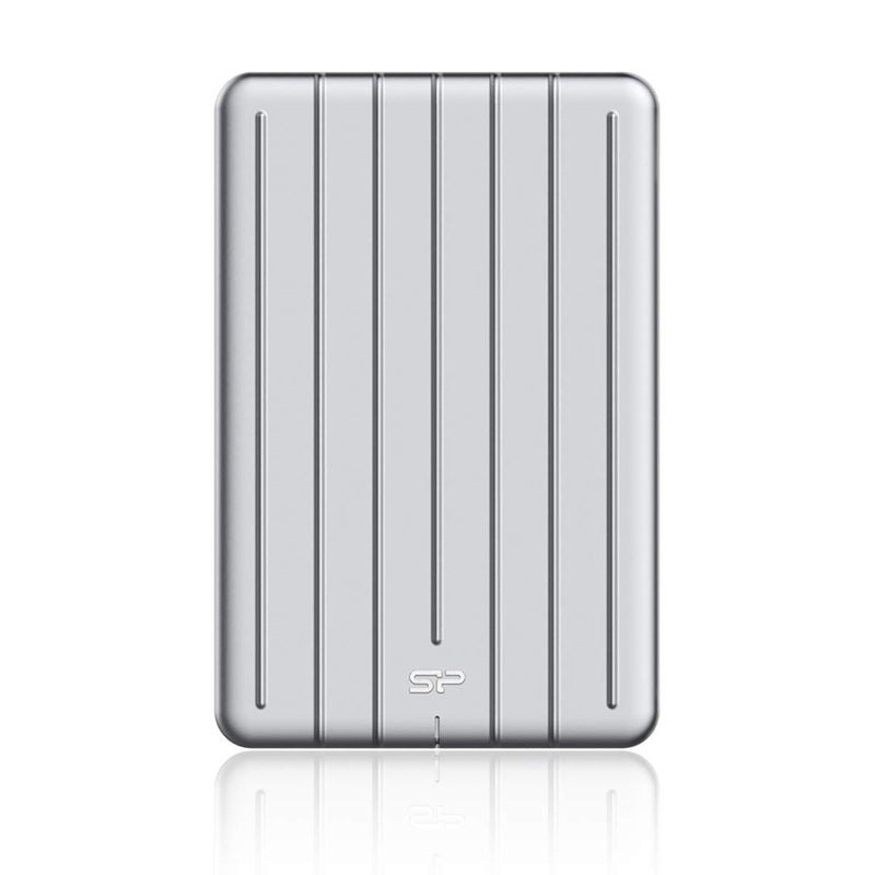 Silicon Power 2TB Rugged Portable Hard Drive, 100% Aluminium Slim Case ( 12 mm.), LED Indicator, Shockproof up to 1.22m, Type C to USB 3.1 2 Tb