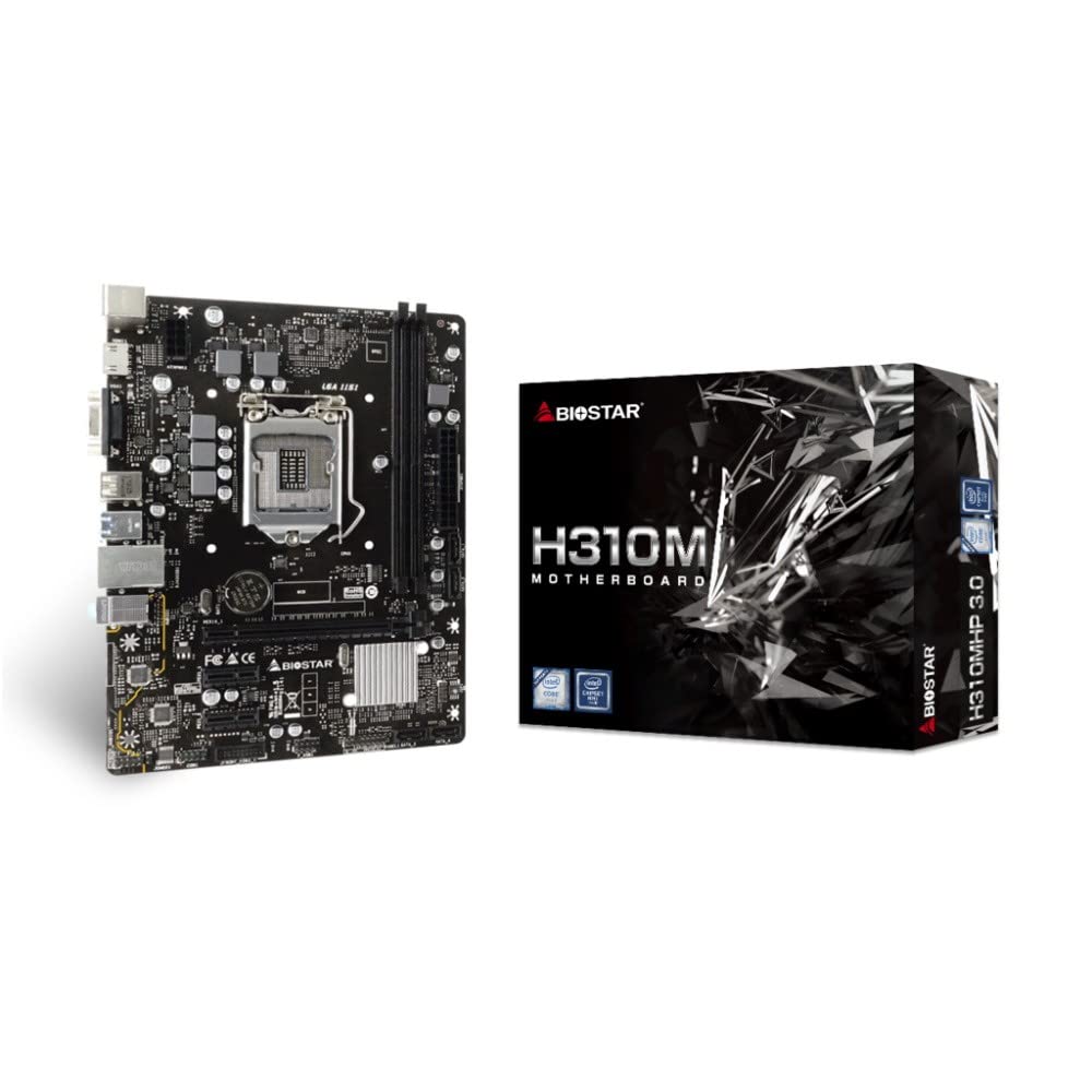 Equipped with Intel H310 Chipset, Supports 9th and 8th Generation Intel Core Processors, HDMI, D-Sub Terminals, Gigabit LAN Compatible, MicroATX Motherboard