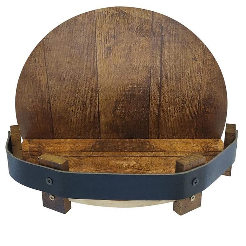 Pmandgk Wine Rack for Shot Bottles, Whisky Barrels Rack on a Wall Round Wine Rack with Wine Rack