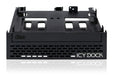 ICY DOCK Tool-Less 4X 2.5” SSD/HDD & Slim/Ultra-Slim ODD Adapter Mounting Bracket for 5.25” Bay | Flex-FIT Quinto MB344SPO Black