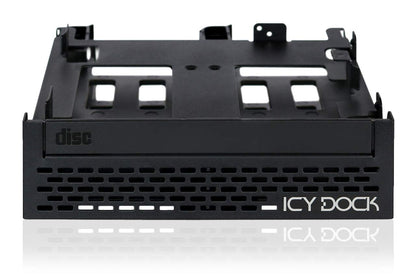 ICY DOCK Tool-Less 4X 2.5” SSD/HDD & Slim/Ultra-Slim ODD Adapter Mounting Bracket for 5.25” Bay | Flex-FIT Quinto MB344SPO Black