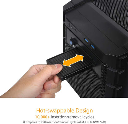 ICY DOCK EZConvert MB705M2P-B - M.2 NVMe SSD to 2.5" NVMe U.2 SSD Converter/Adapter - Black
