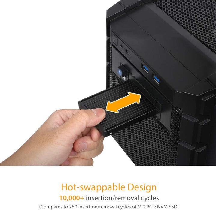 ICY DOCK EZConvert MB705M2P-B - M.2 NVMe SSD to 2.5" NVMe U.2 SSD Converter/Adapter - Black