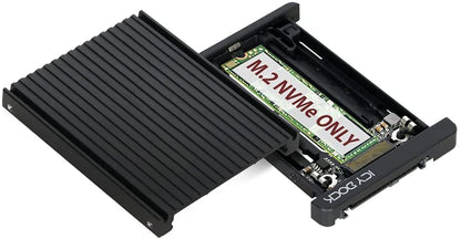 ICY DOCK EZConvert MB705M2P-B - M.2 NVMe SSD to 2.5" NVMe U.2 SSD Converter/Adapter - Black