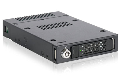 ICY DOCK U.2 / U.3 NVMe PCIe 4.0 SSD Wechselrahmen (bis 15mm SSD-Höhe) - Vollmetall - ToughArmor MB601VK-1B Wechselrahmen mit U.2 / U.3 Tray