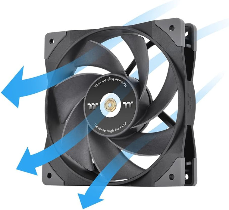Thermaltake SWAFAN GT12 | PC Cooling Fan | TT Premium Edition | 1 Pack Black