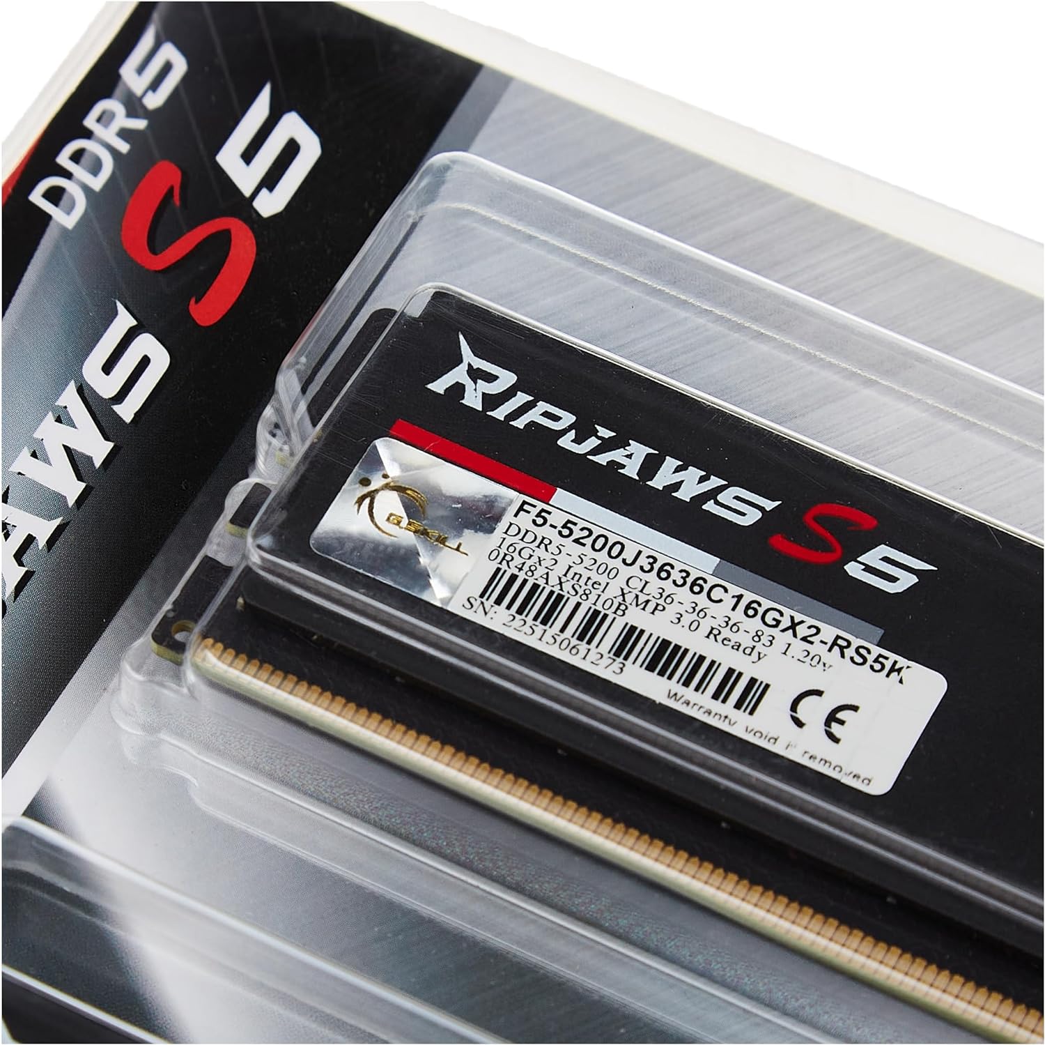G.Skill Ripjaws S5 module de mémoire 32 Go 2 x 16 Go DDR5 5200 MHz