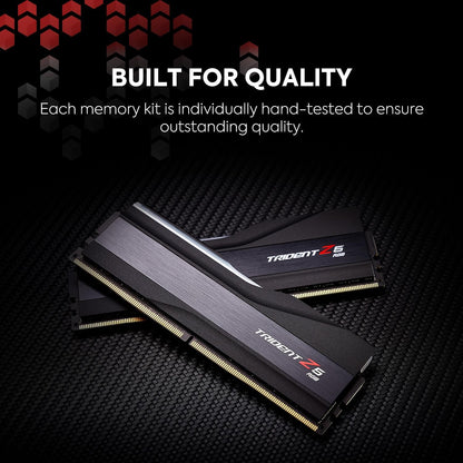 G.SKILL Trident Z5 RGB Series (Intel XMP 3.0) DDR5 RAM 48GB (2x24GB) 8200MT/s CL40-52-52-131 1.35V Desktop Computer Memory UDIMM - Matte Black (F5-8200J4052F24GX2-TZ5RK