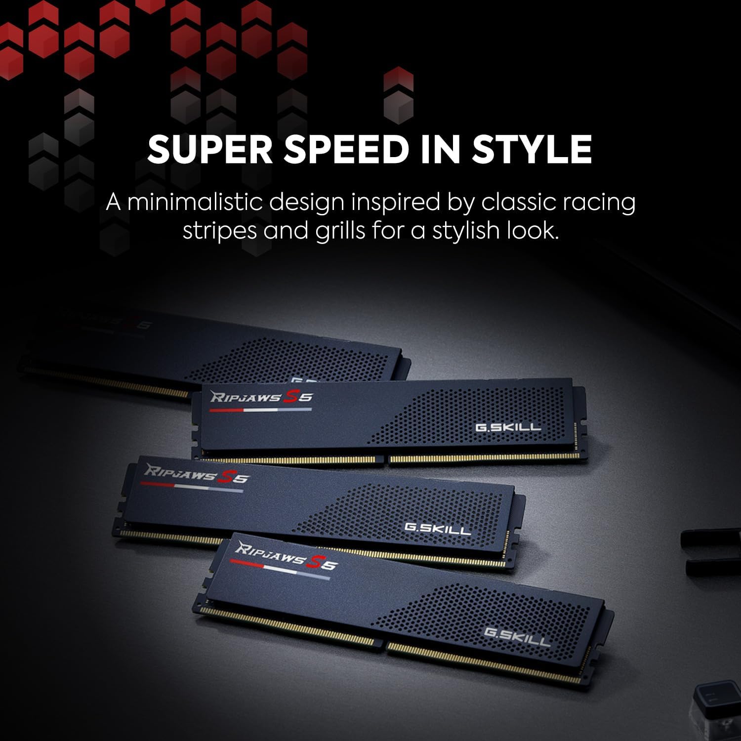 G.Skill Ripjaws S5 F5-5600J4040D24GX2-RS5K module de mémoire 48 Go 2 x 24 Go DDR5 5600 MHz 48GB RipJaws S5 Series Black