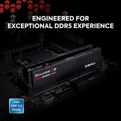 G.Skill Ripjaws S5 F5-5600J4040D24GX2-RS5K module de mémoire 48 Go 2 x 24 Go DDR5 5600 MHz 48GB RipJaws S5 Series Black
