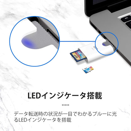 Card Reade Silicon-Power Combo USB 3.1 2 in 1 Whit