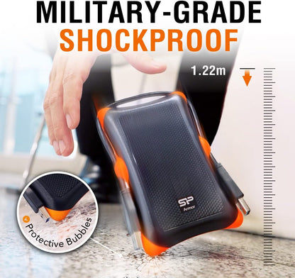 Silicon Power Armor A30 External Hard Drive 1000 GB Black