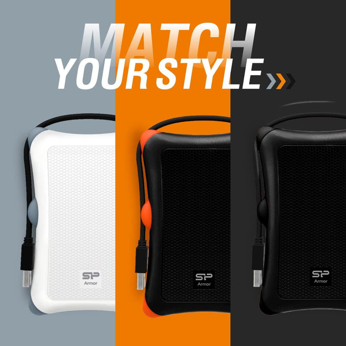 Silicon Power Armor A30 External Hard Drive 1000 GB Black