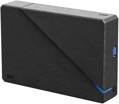 Silicon Power S07 External Drive HDD 8 TB 3 5 USB 3.2 LED (SP080TBEHDS07C3K) Black