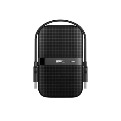 Silicon Power External HDD Armor A60 5TB 6.35 cm 2.5 Inch USB 3.2 Black Shockproof MIL-STD 810G 516.6 Procedure IV Water-Resistant