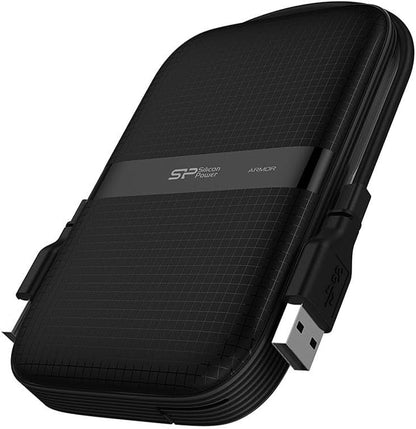 Silicon Power External HDD Armor A60 5TB 6.35 cm 2.5 Inch USB 3.2 Black Shockproof MIL-STD 810G 516.6 Procedure IV Water-Resistant