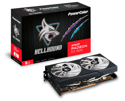 POWERCOLOR Radeon RX 7600 Hellhound OC (8GB GDDR6/PCI Express 4.0/2695MHz/18000MHz)