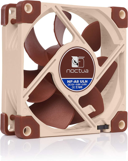 Noctua NF-A8 ULN, Ultra Quiet Silent Fan, 3-Pin (80mm, Brown) Single