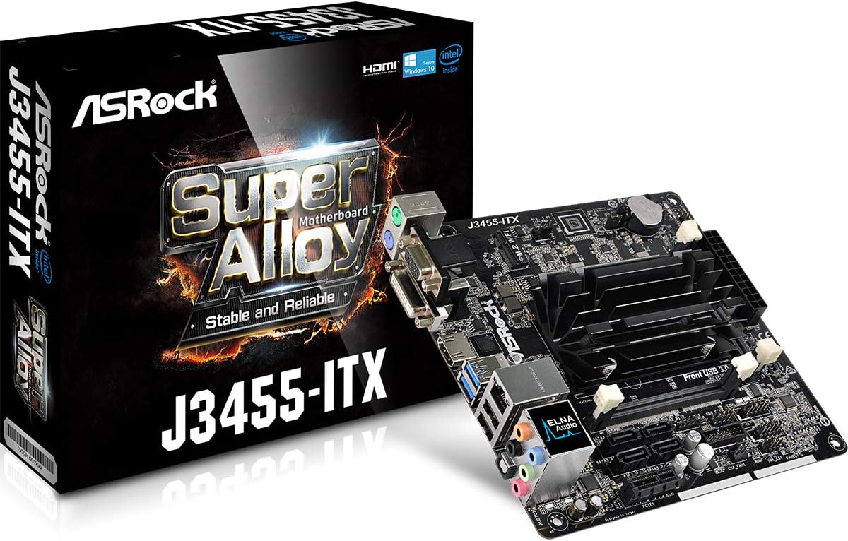 ASRock J3455-ITX Apollo Lake SOD/U3/4S3 M-ITX Motherboard - Grey