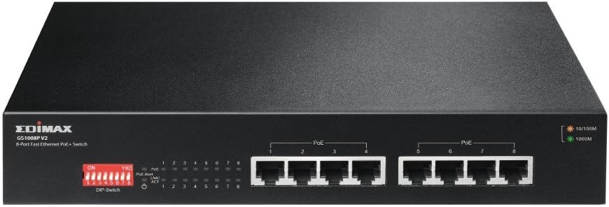 Edimax GS-1008P V2 - 8-Port Gigabit PoE+ Switch mit DIP-Schalter