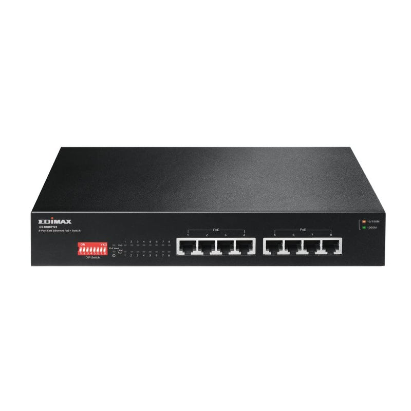 Edimax GS-1008P V2 - 8-Port Gigabit PoE+ Switch mit DIP-Schalter
