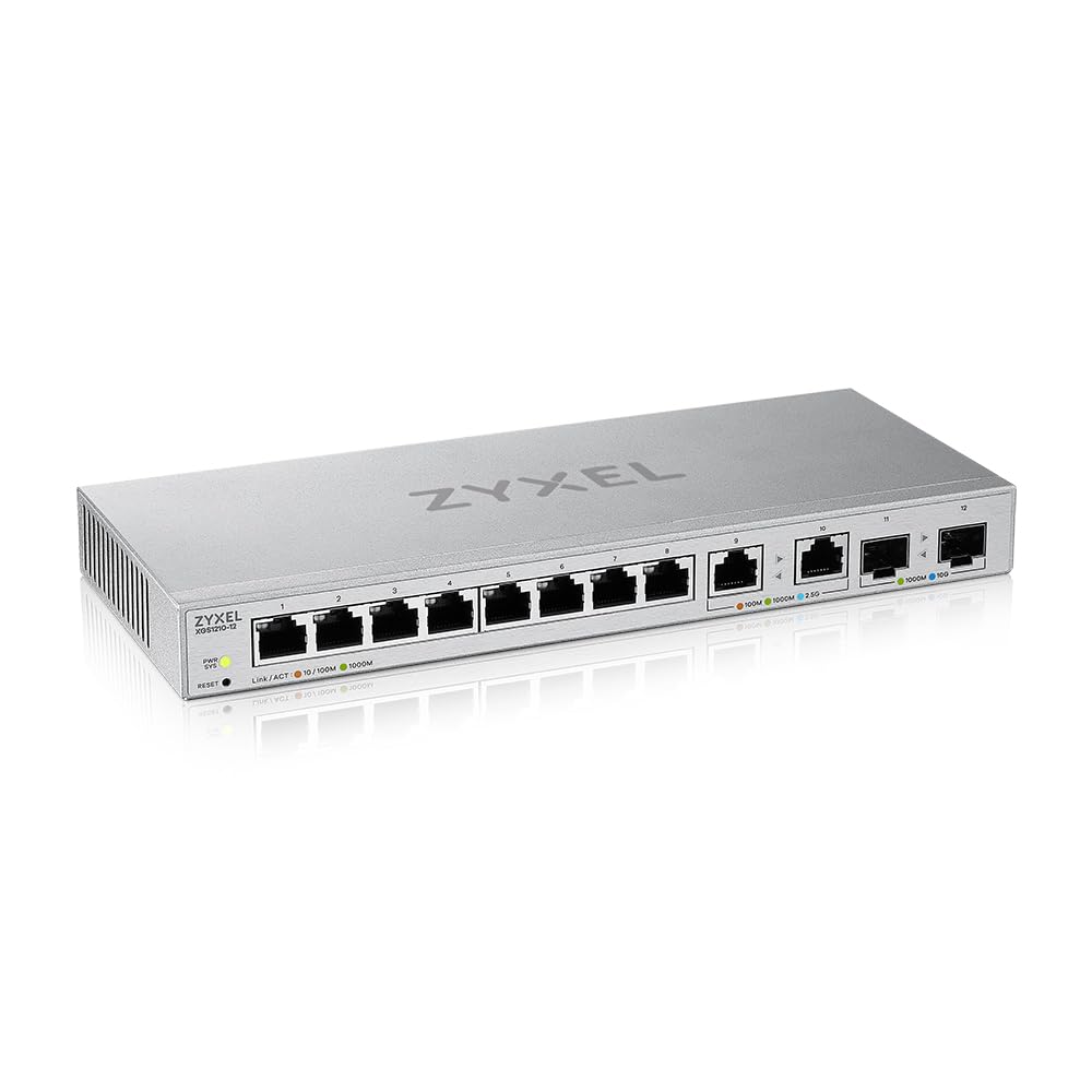 Zyxel Multi-Gig 12-Port Web Managed Switch met 2-Port 2.5G/2-Port 10G SFP+ Desktop/Wallmount
